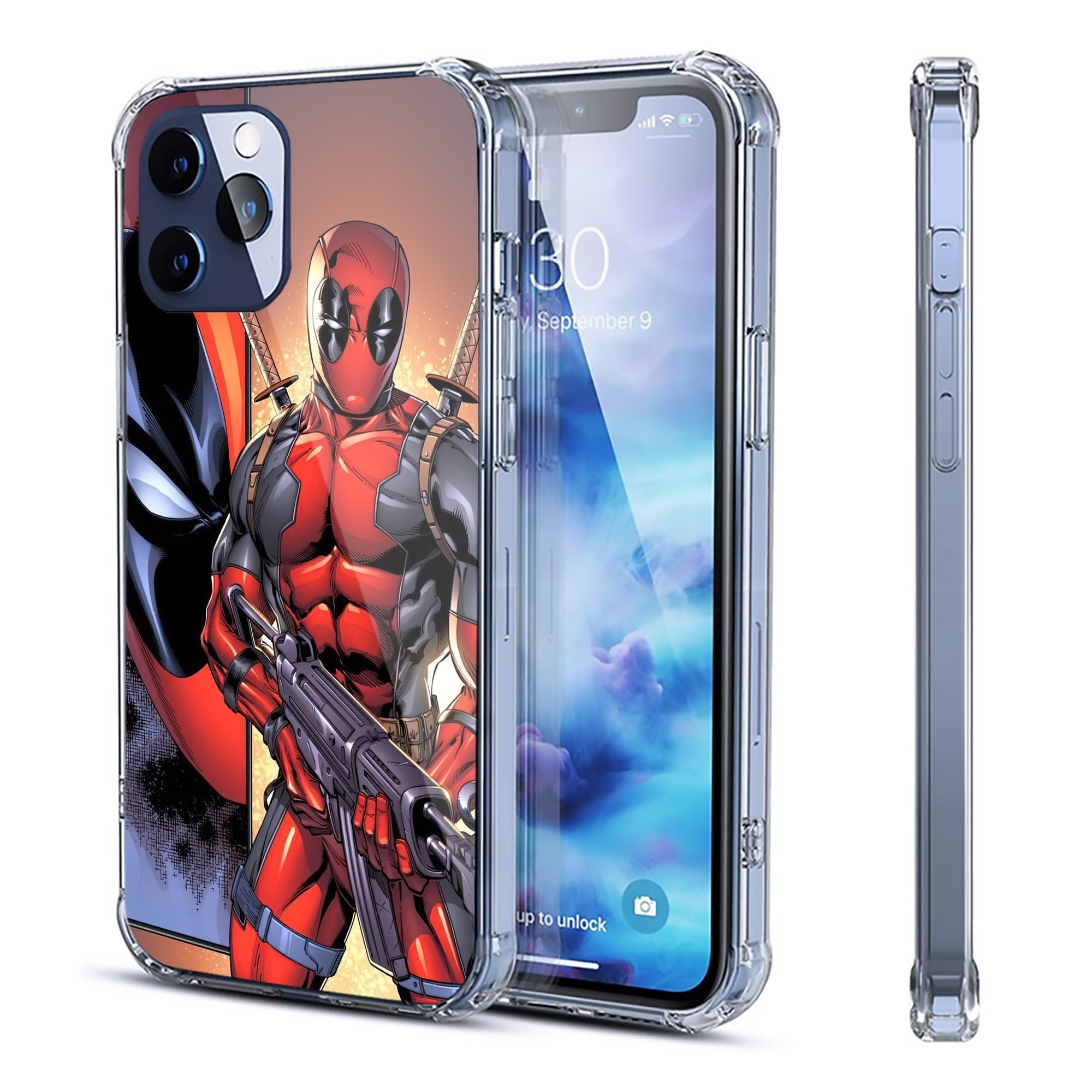 （画像用） Deadpool デッドプール 【iPhone 12シリーズ対応】透明スマホケース（クリアソフトケース）
